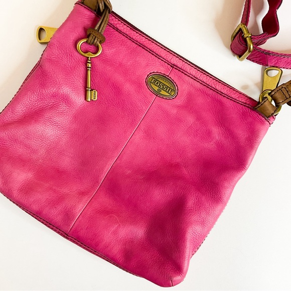 Fossil pink handbag clearance
